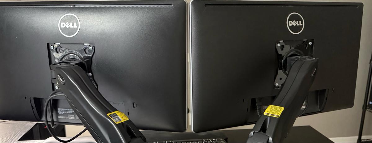 Two 24 Inch Dell Monitors