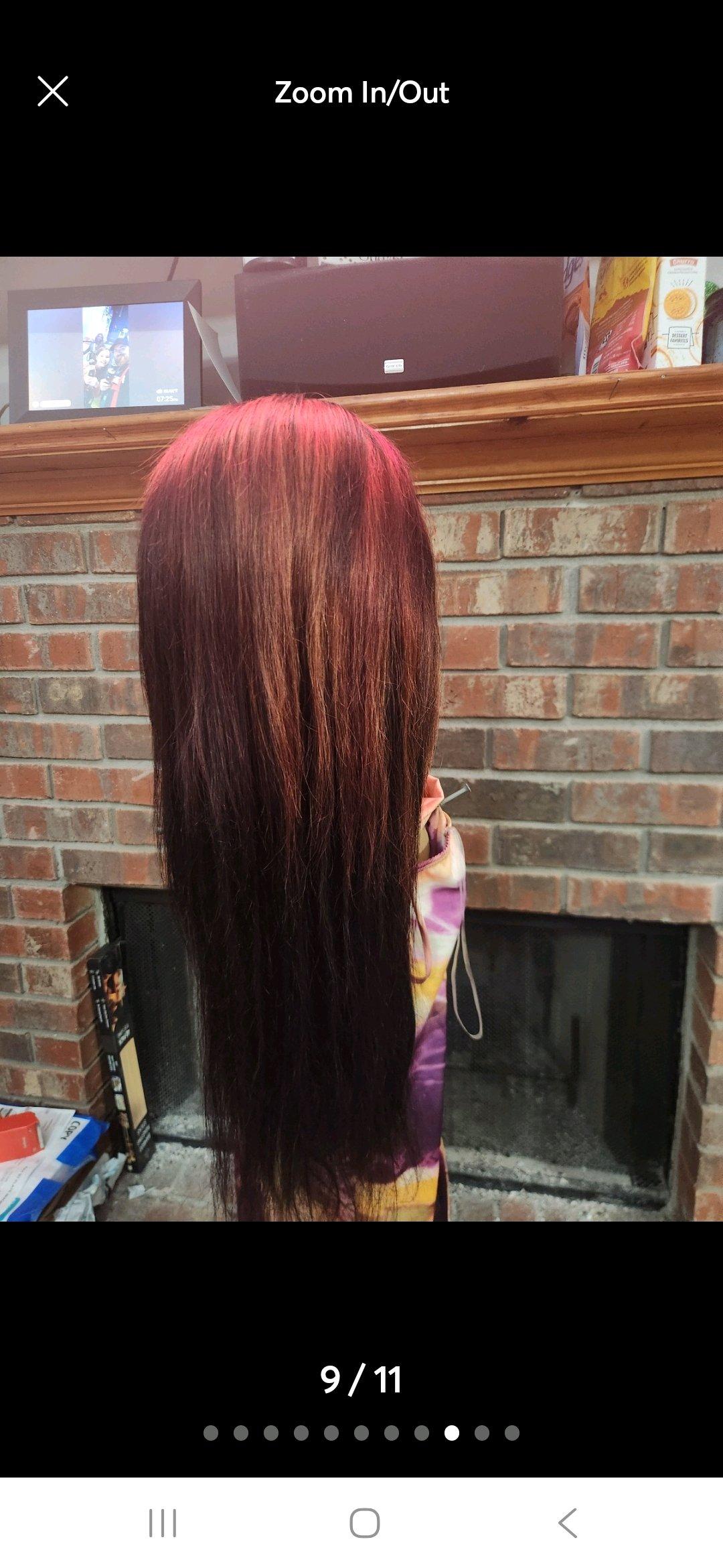 Tricolored lace wig