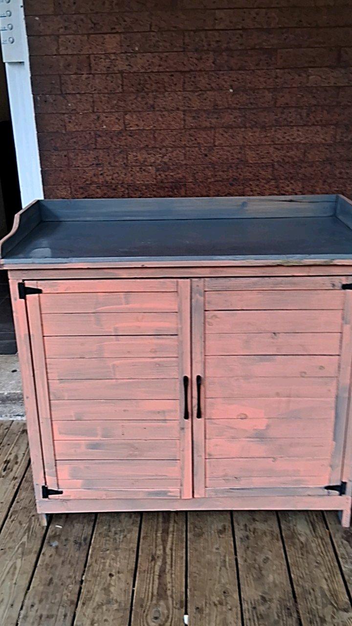 Sustainable Outdoor Potting Bench  Storage Cabinet  Sustain