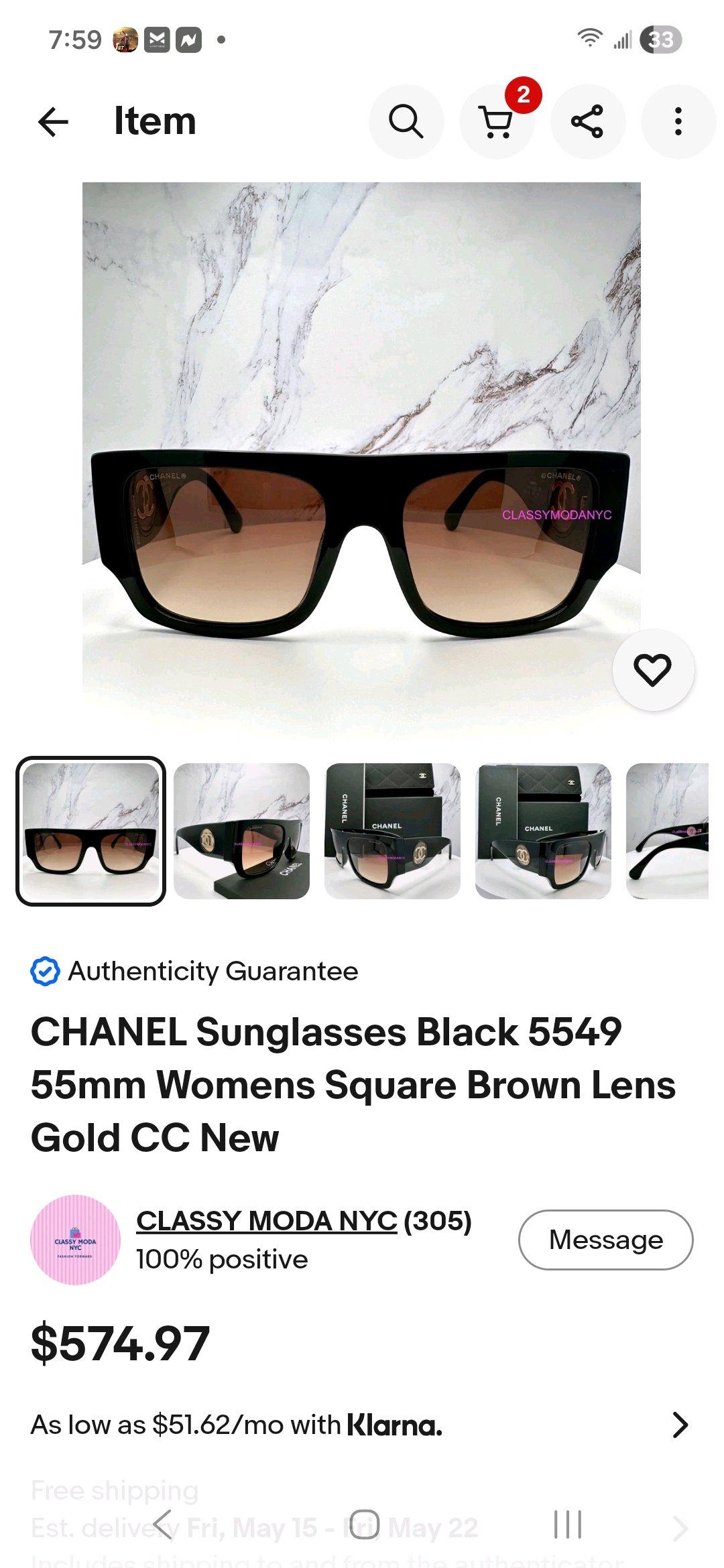 Chanel Womens Sunglasses