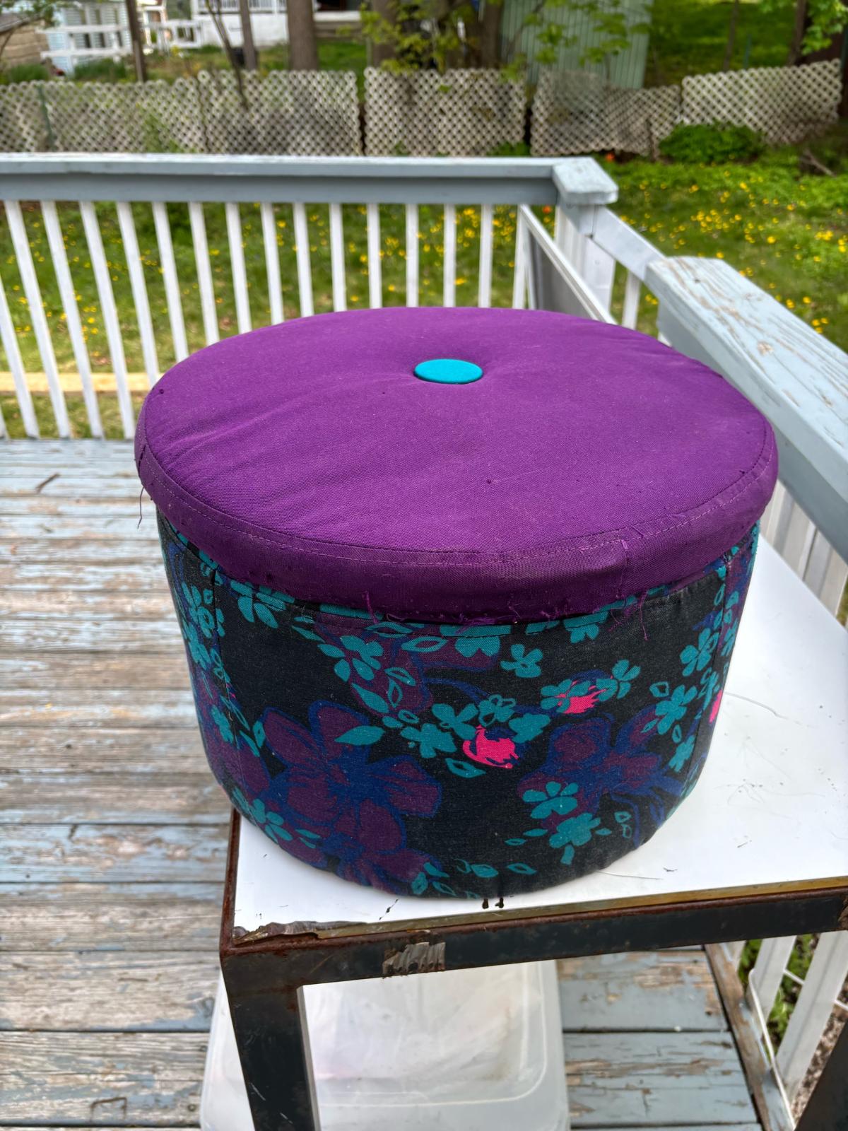 small colorful ottoman