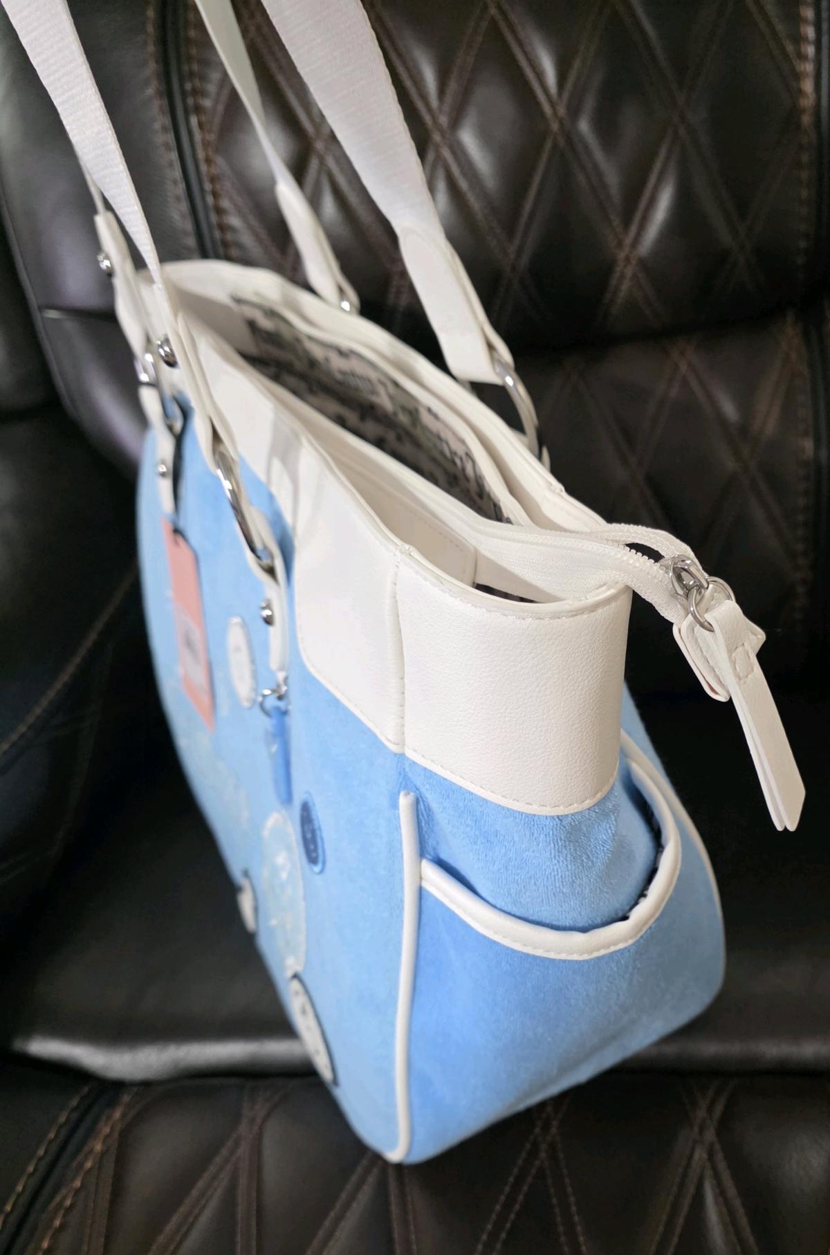 Juicy Couture Girls Rule Tote Blue Gleam Large Y2K Patch Bag