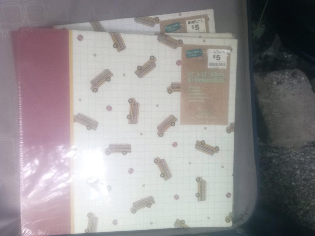 scrapbook with matching paper pack