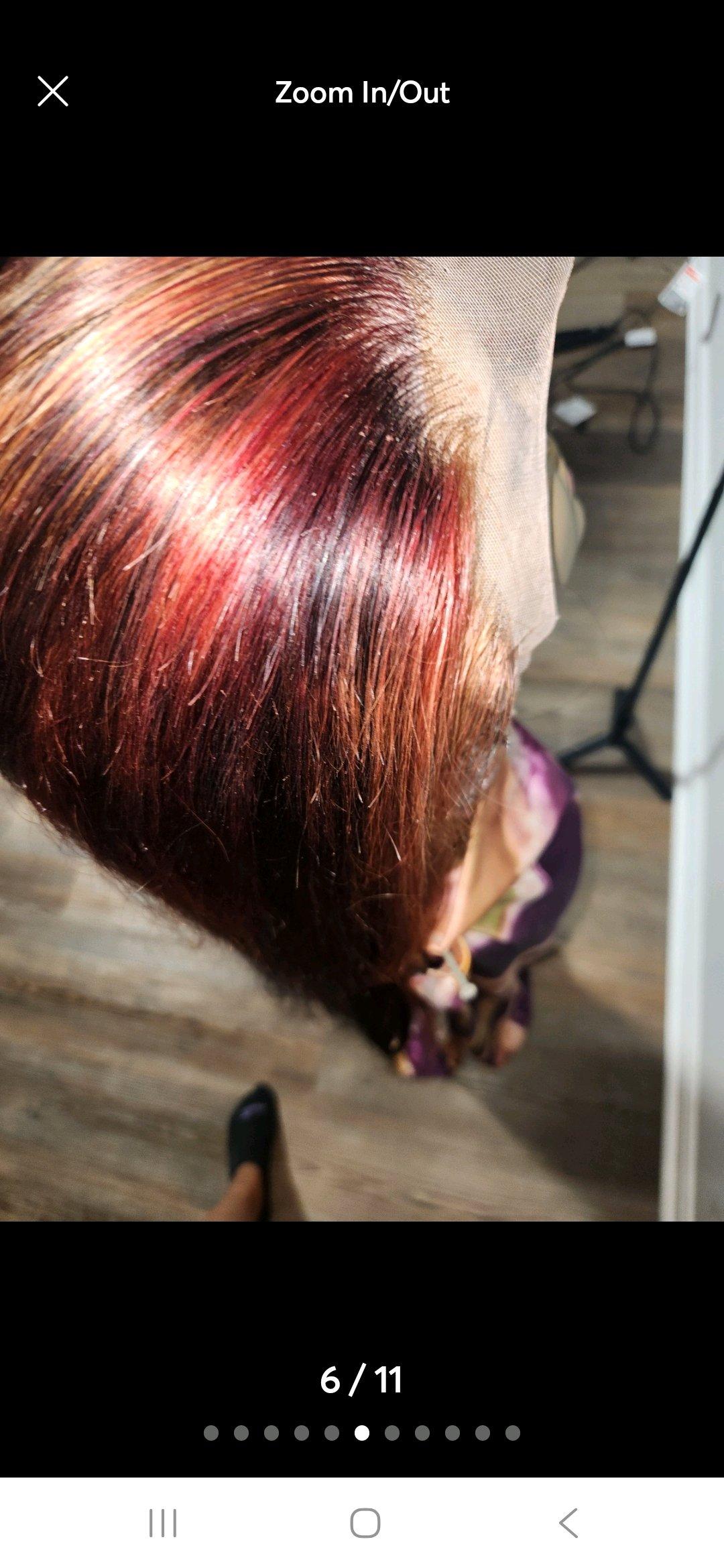 Tricolored lace wig