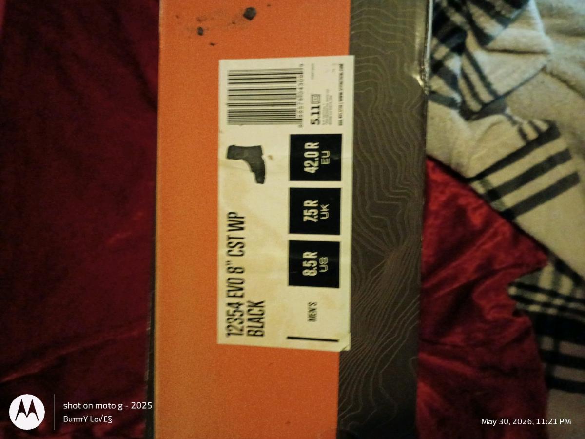 Black tall mens work boots sz 8 and half