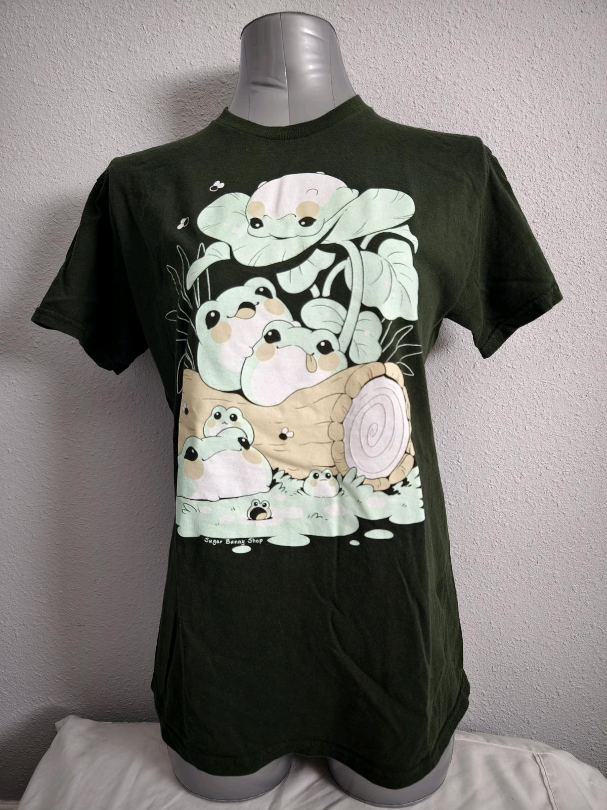Cute frog dark green cotton T Shirt