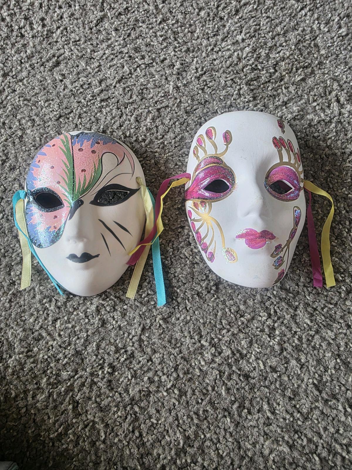 Vintage Clay Art Masks Ceramic porcelain