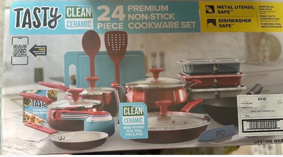 24piece Ceramic NonStick Cookware Set