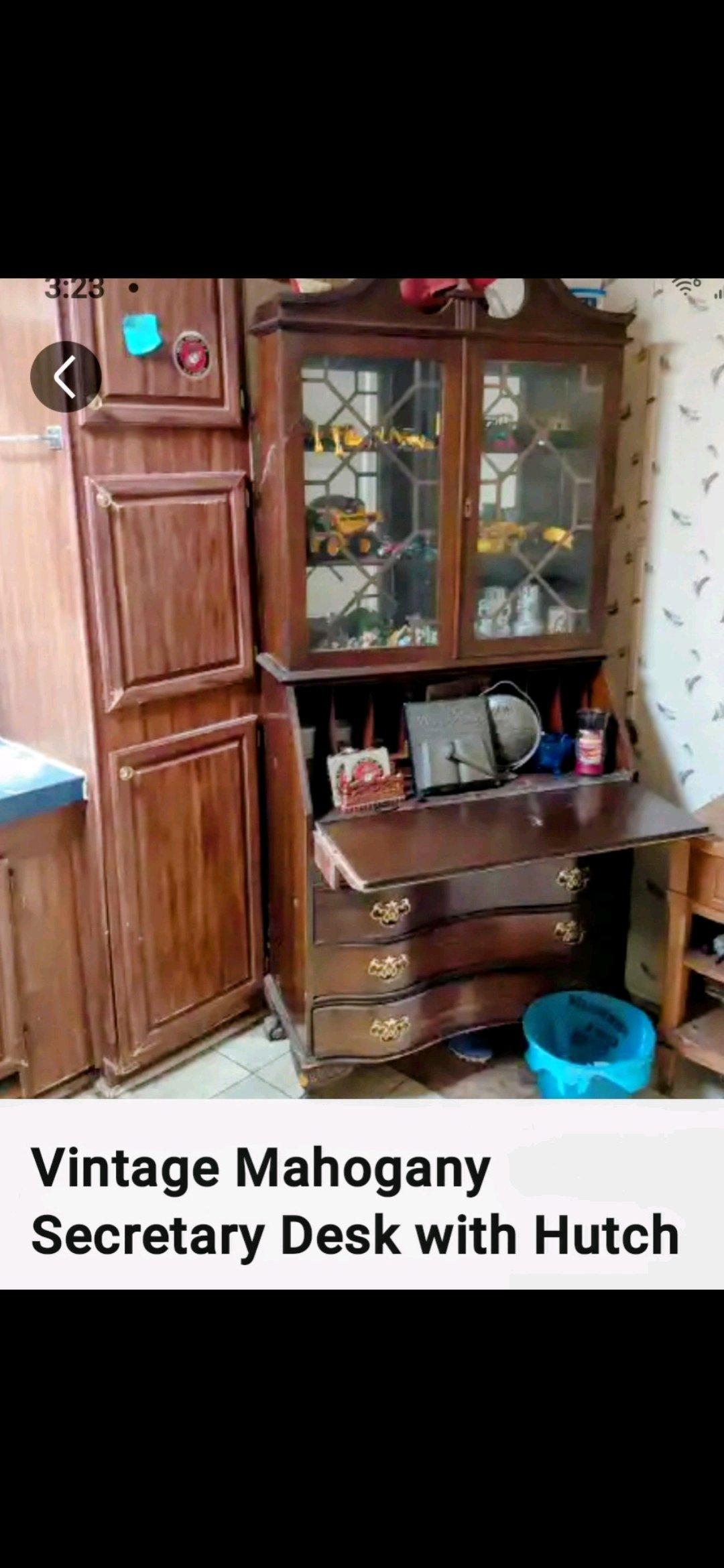 antique secretary cabinet
