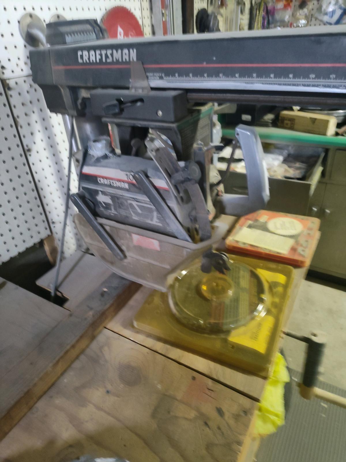 Craftsman 10in radial arm with dado and molding cutterssaw