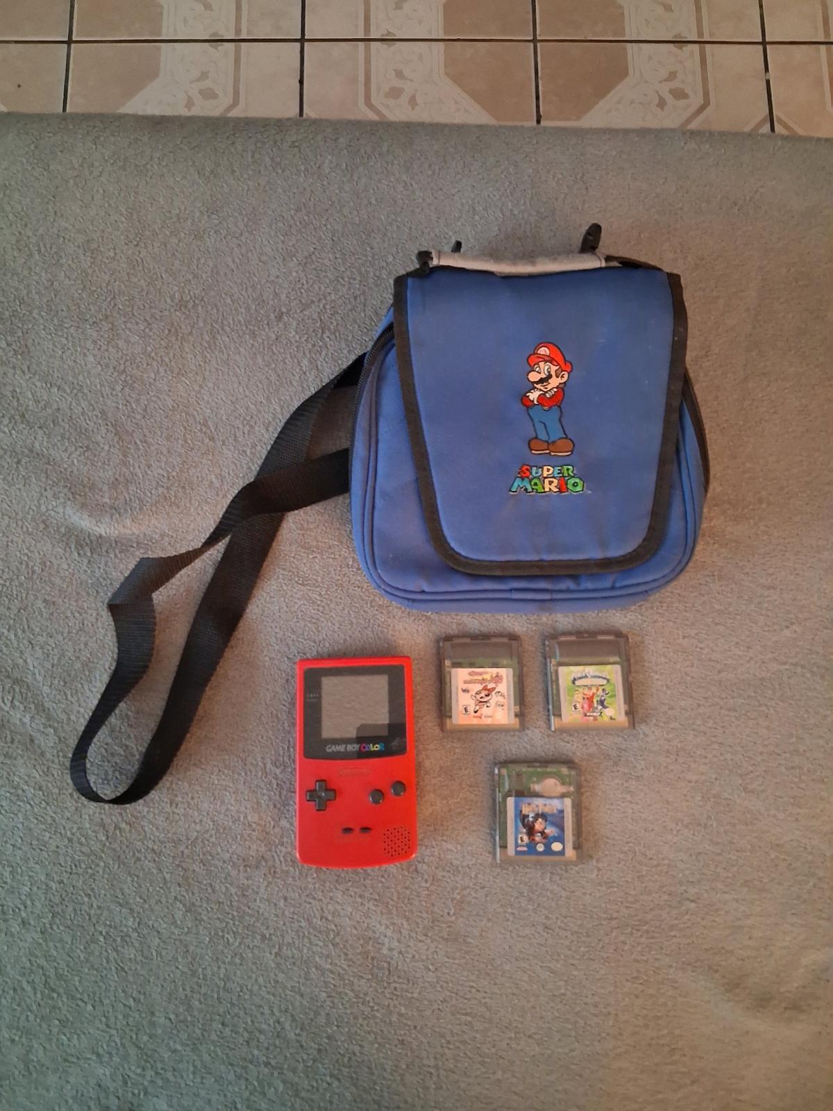Nintendo Gameboy Color with Games And Carrying Bag