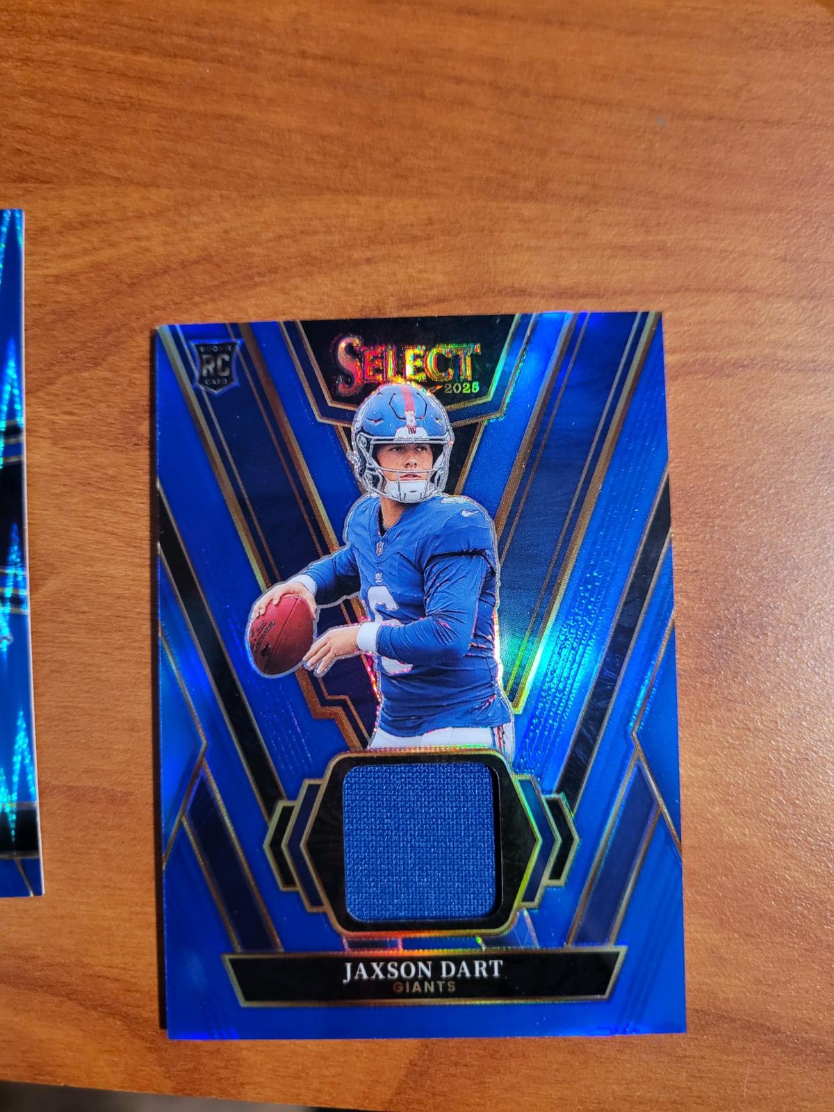 2025 Panini Select Jaxon Dart Rookie Swatches Card
