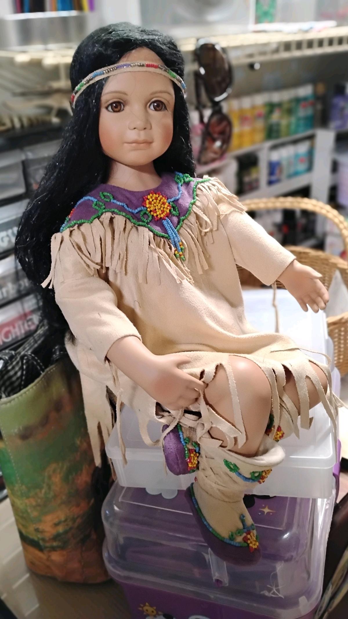 Ashton Drake Vintage Native American Porcelain Doll