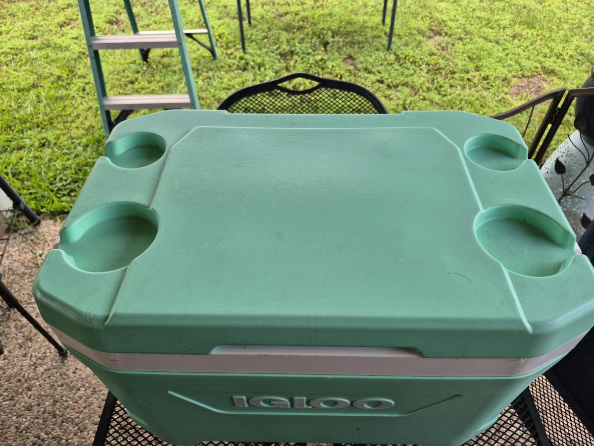 nice Used Two Igloo Ice Coolers with accessories