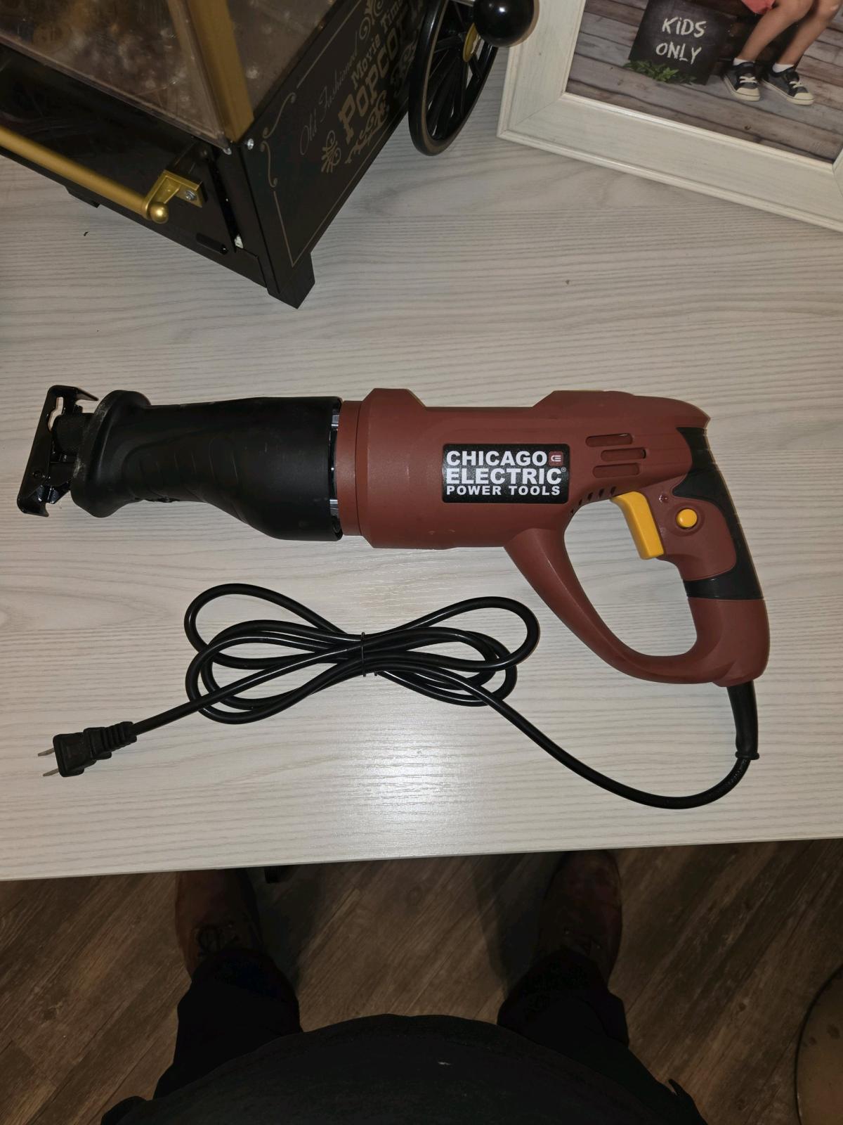 Chicago Electric Reciprocating Saw  2 Blades  Like New