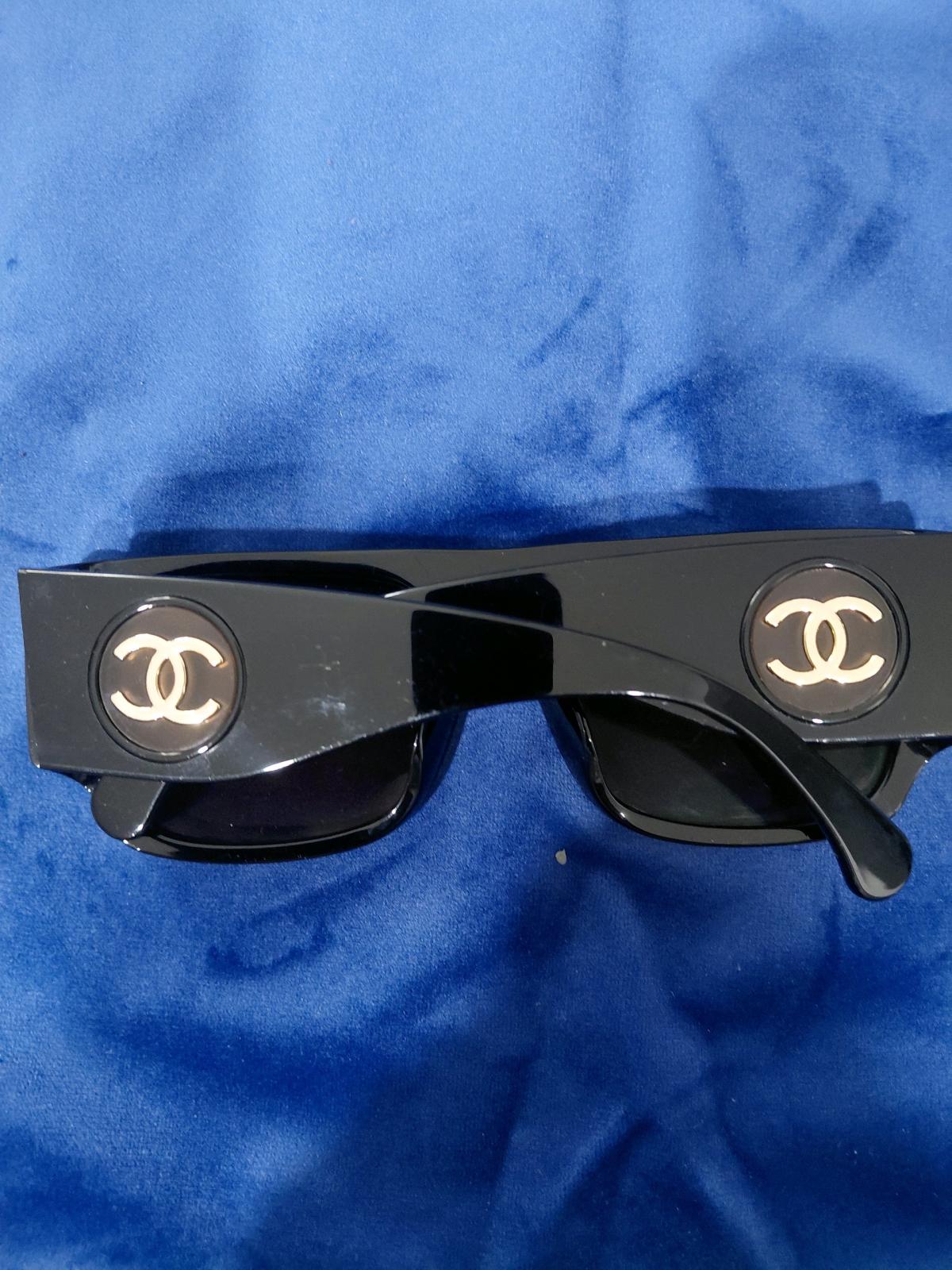 womens Chanel black sunglasses