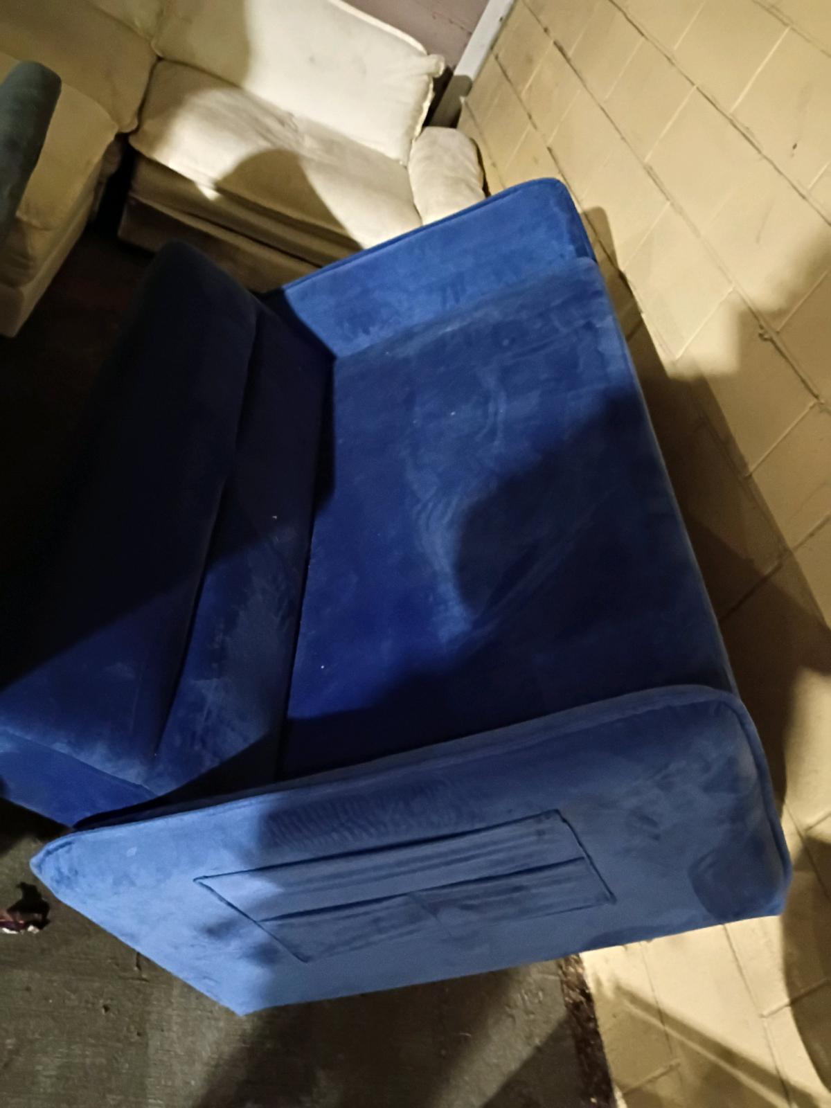 blue futon hide away bed
