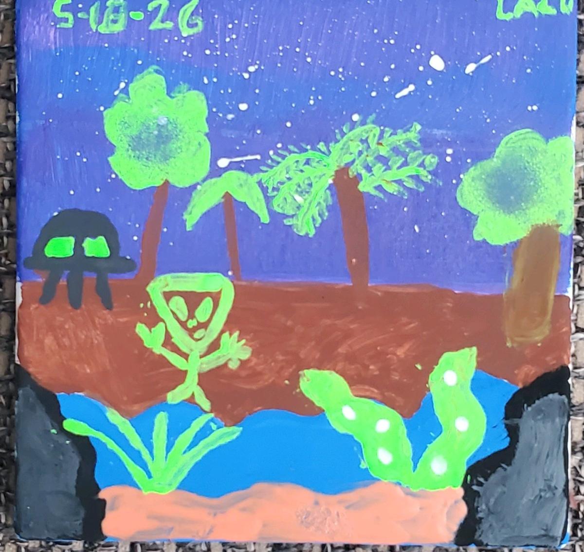 acrylic art paint on ceramic