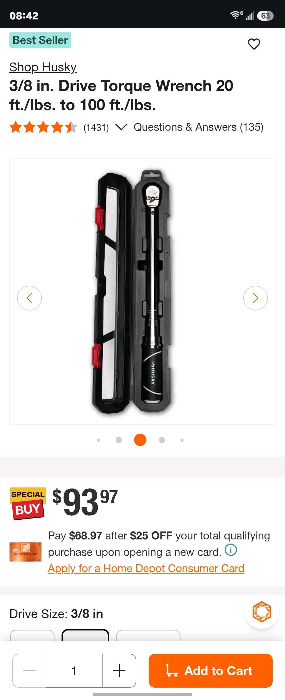 husky torque wrench