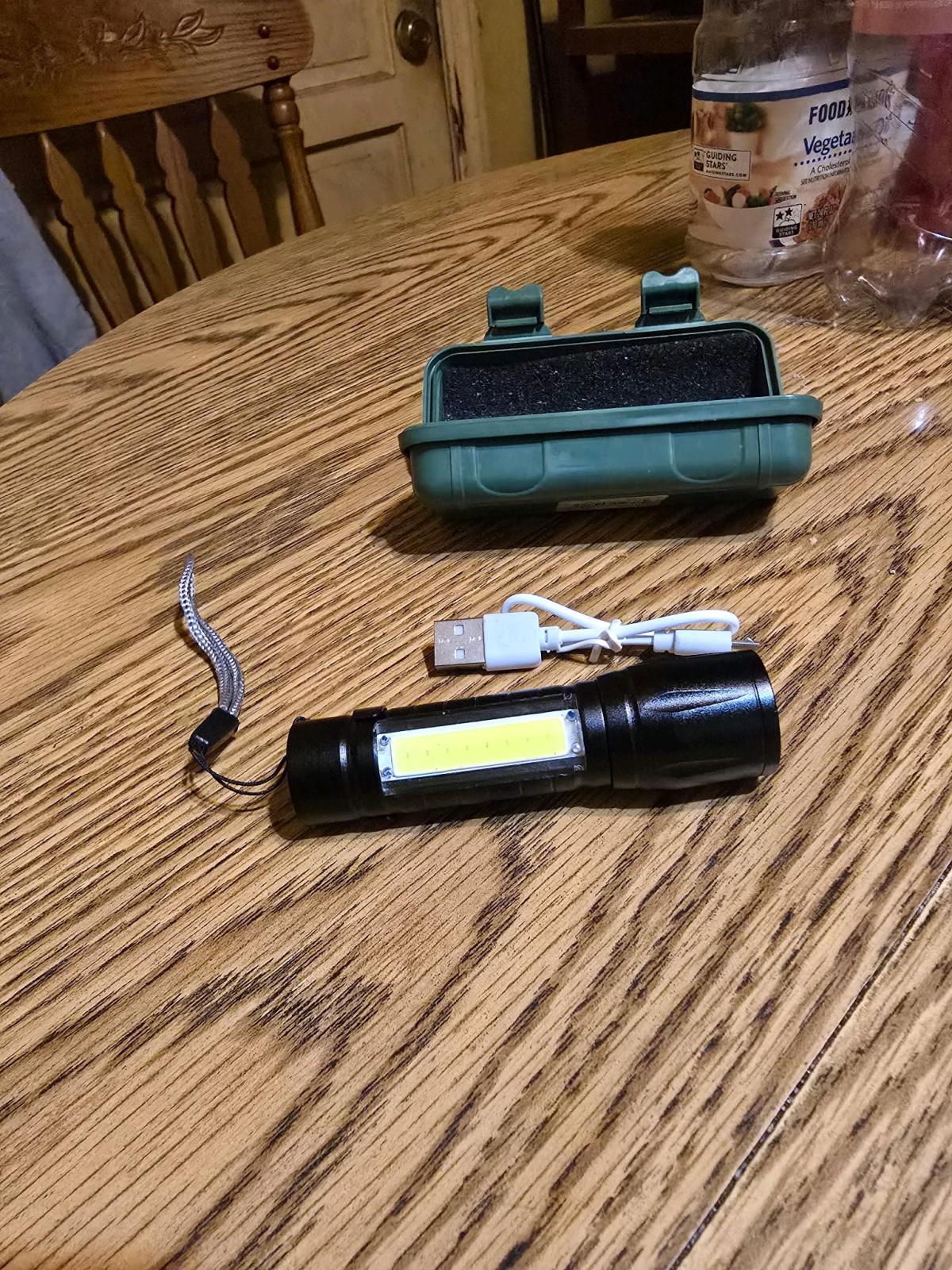 LED flashlight with case