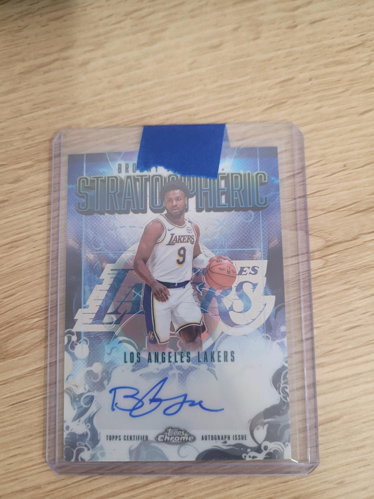 Bronny James Stratospheric Autographed Card