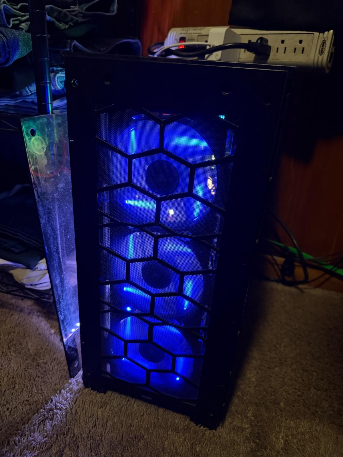 built gaming pc with keyboard and mouse