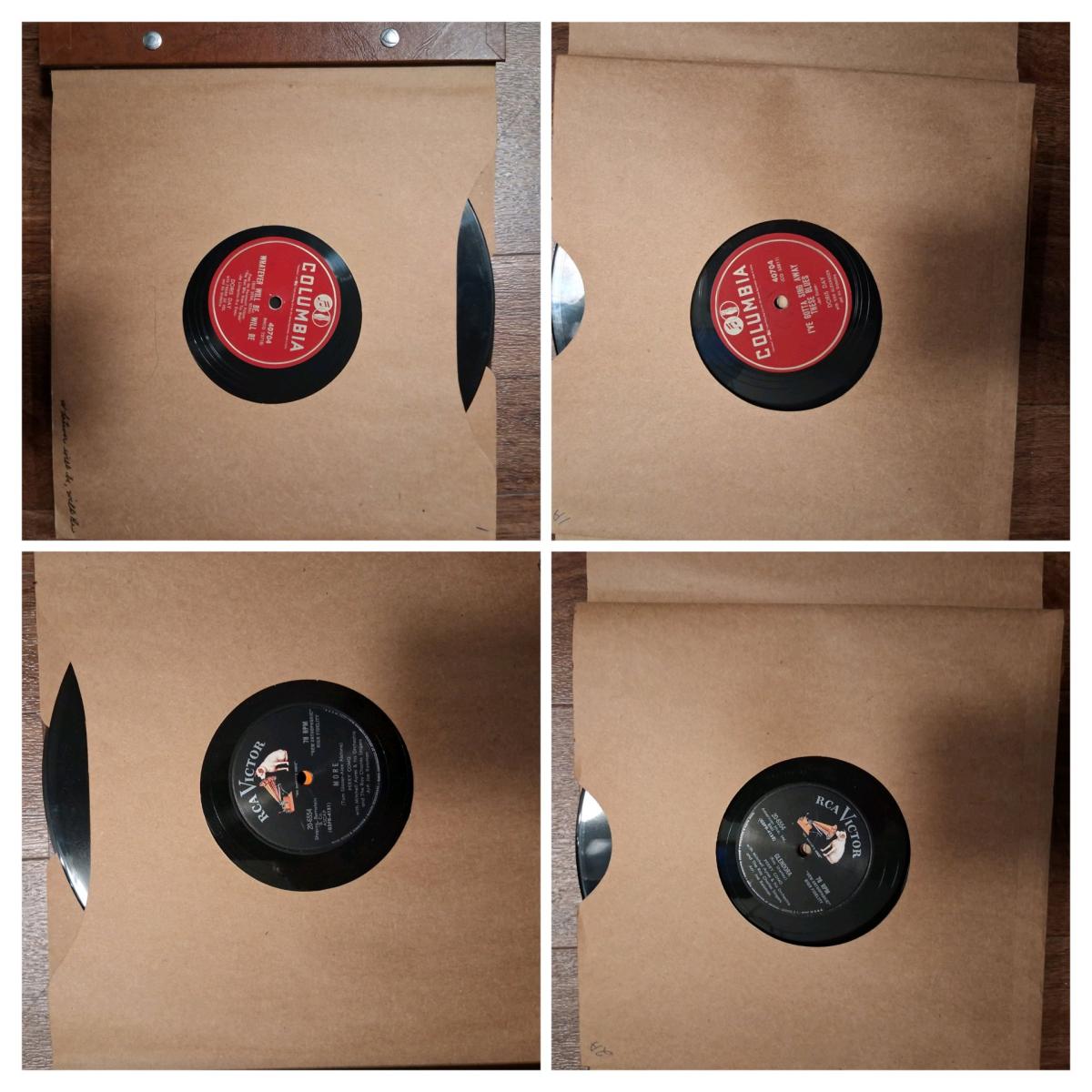 Original VINTAGE 50s 10inch 78rpm double sided vinyls AND