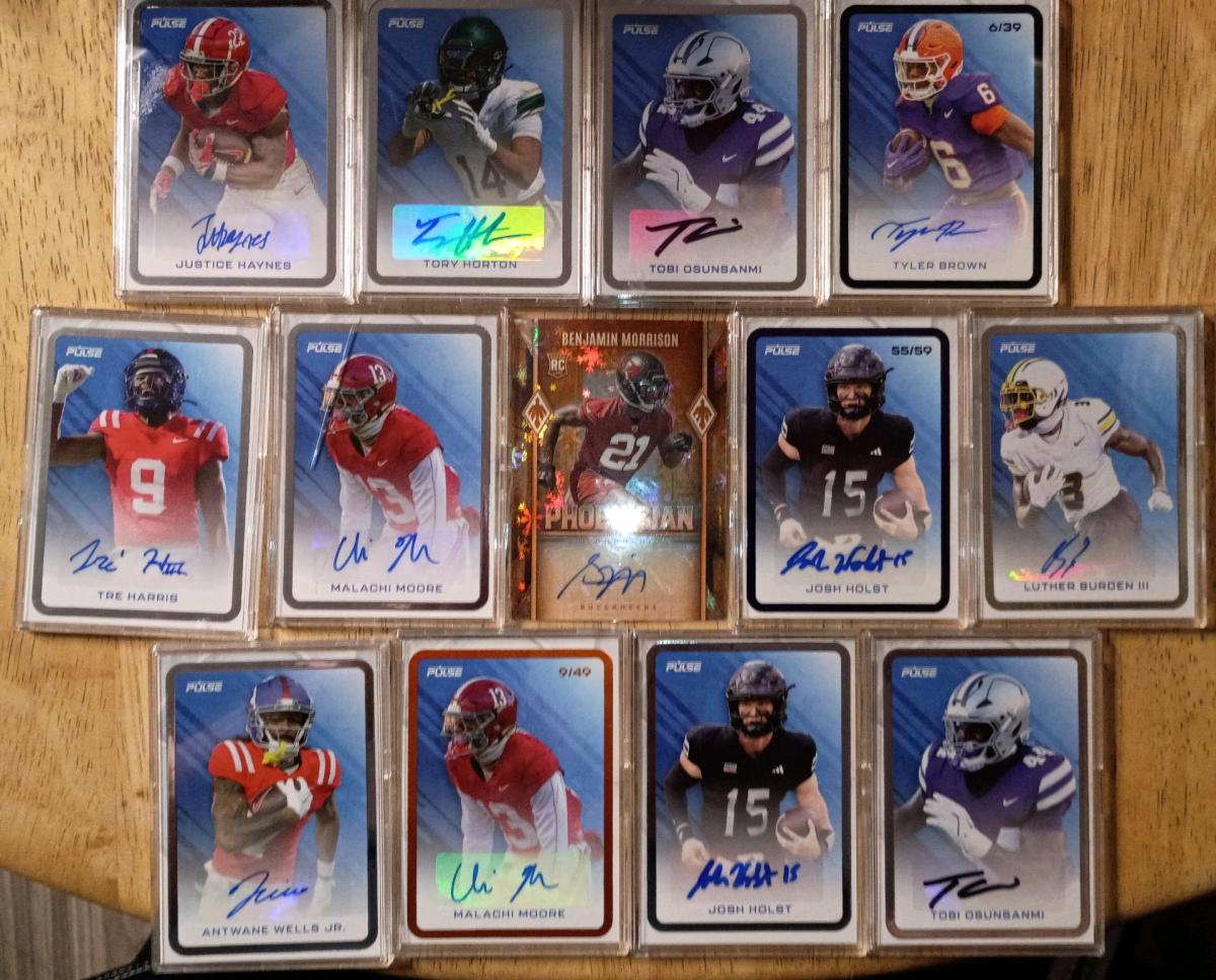 13 autographed pulse cards