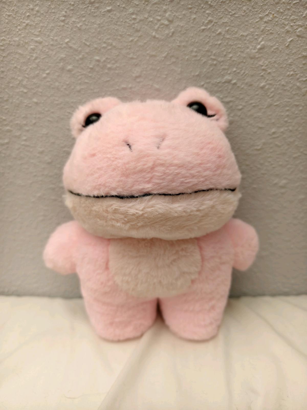 Cute pink frog plush