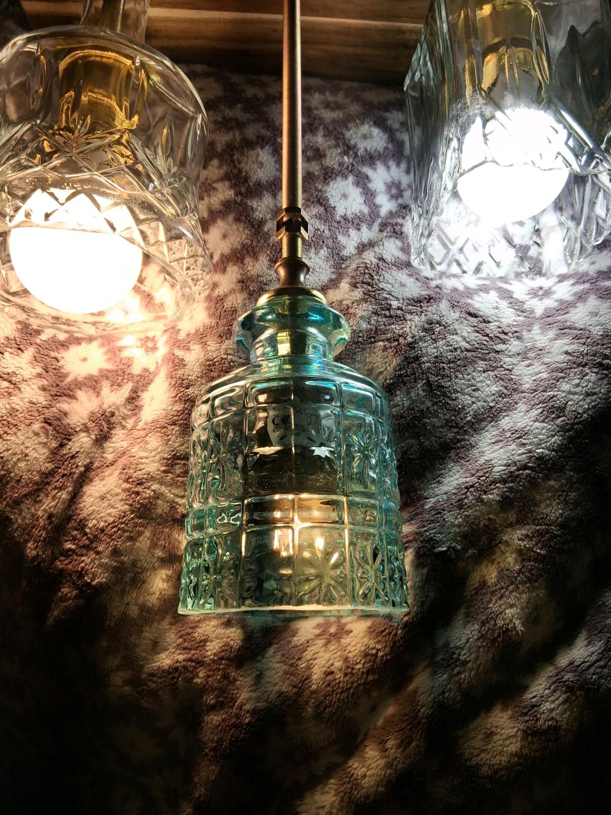 Custom Glass Bottle Elegant Light Fixture