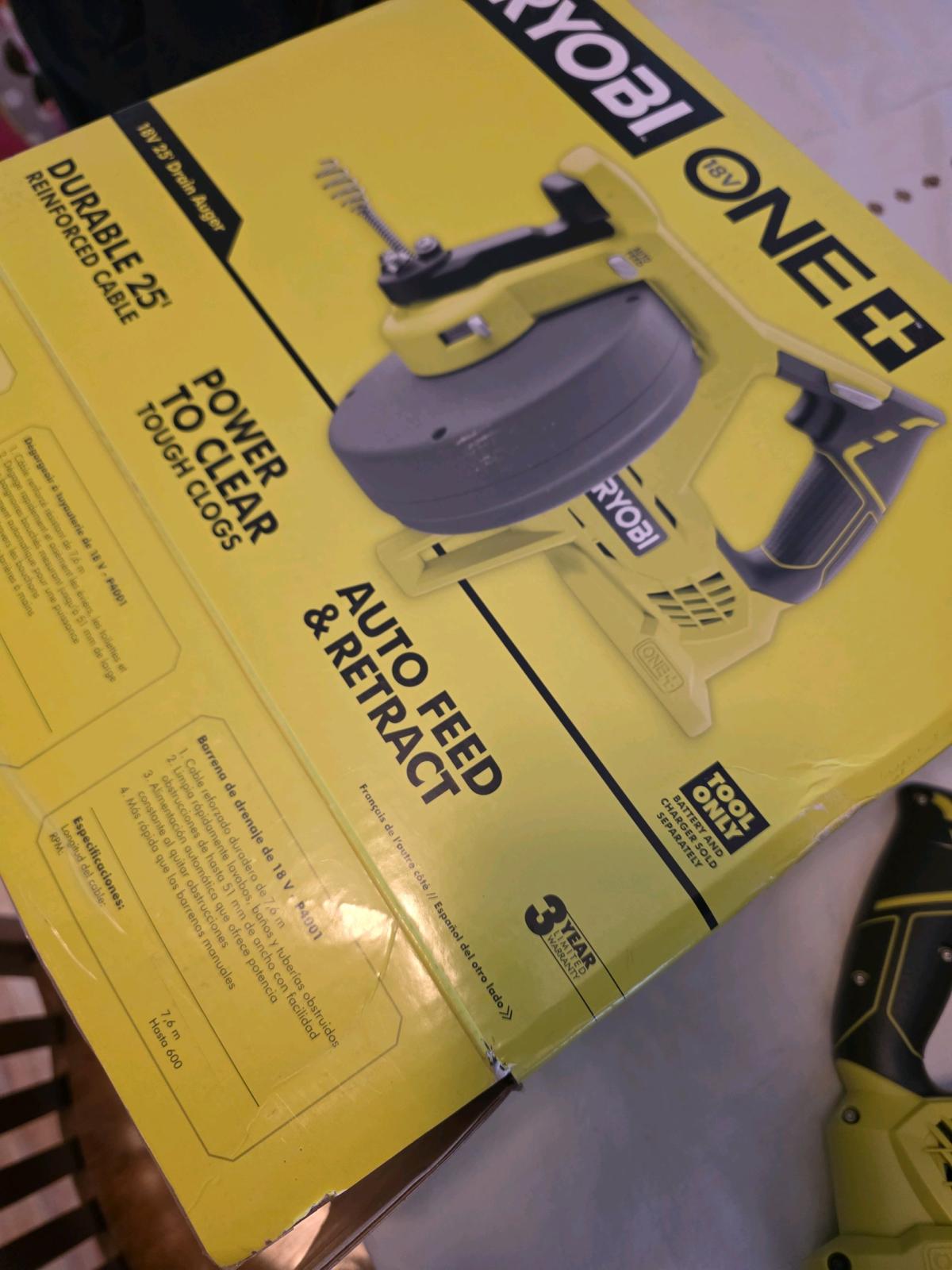 ONE 18V Drain Auger Tool Only