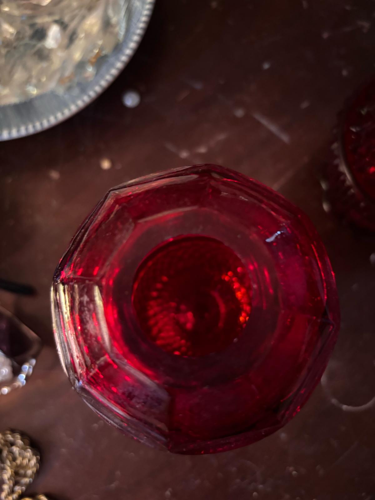 deep red fairy lamp