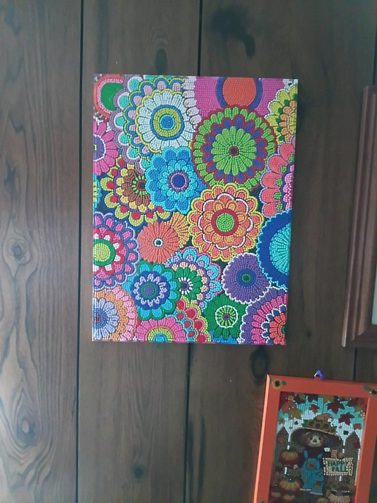 colorful diamond art flower canvas