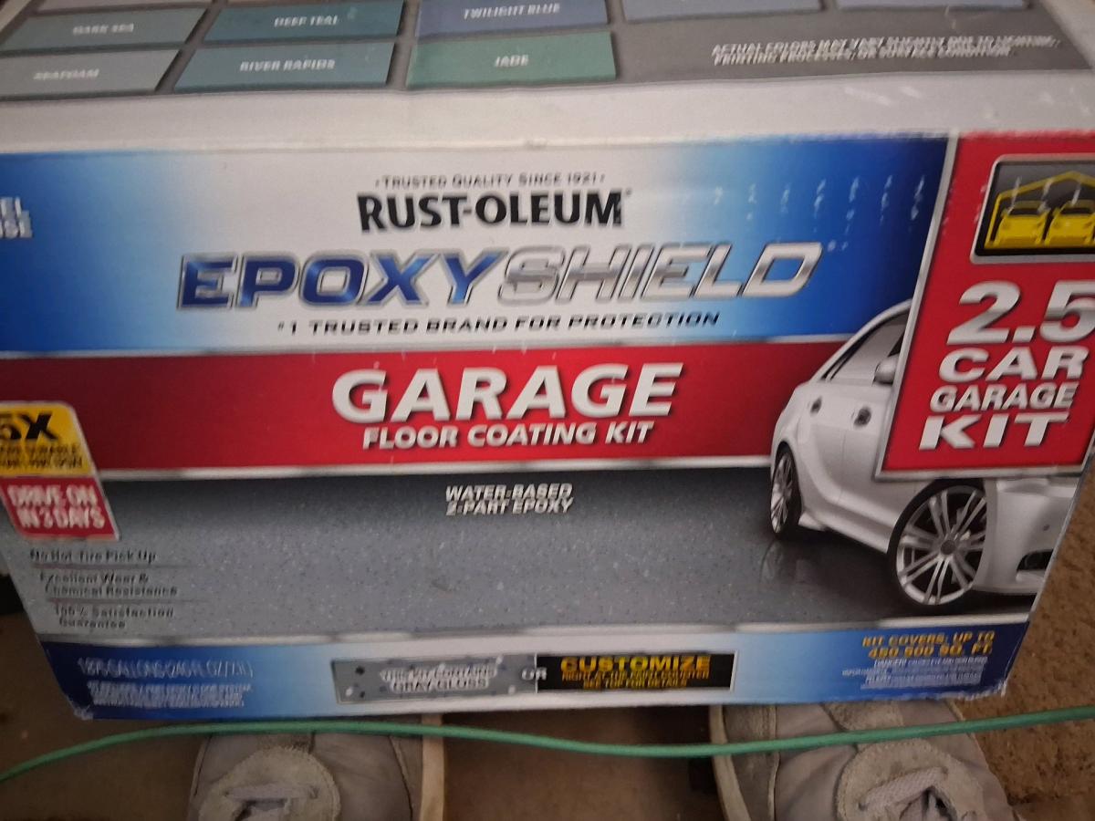 2 12 car garage epoxy