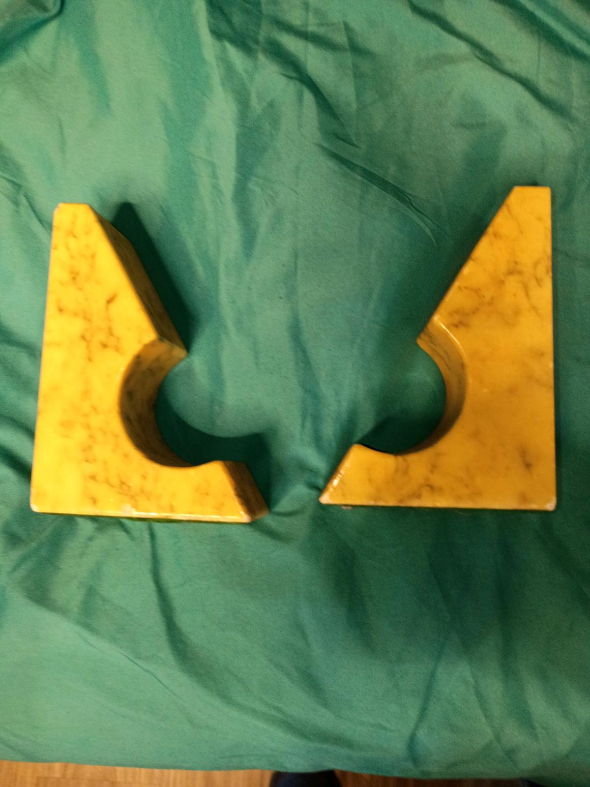 set of marble bookends