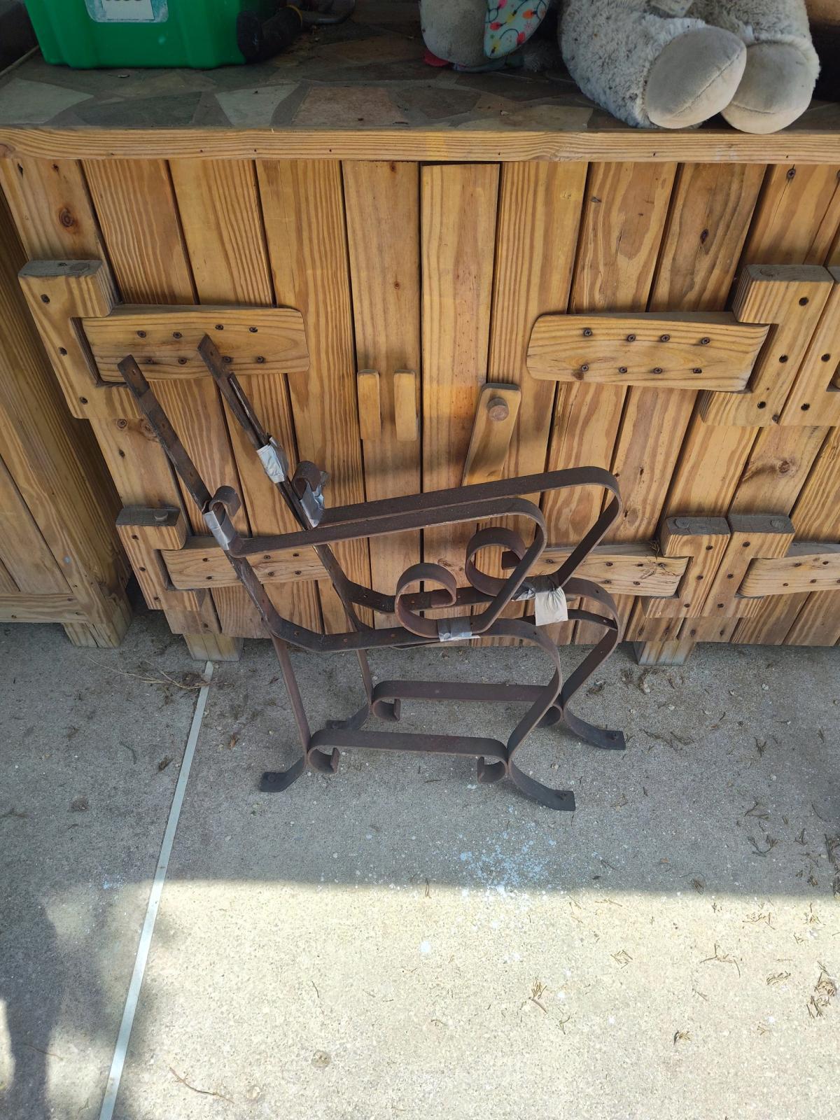 cast iron bench