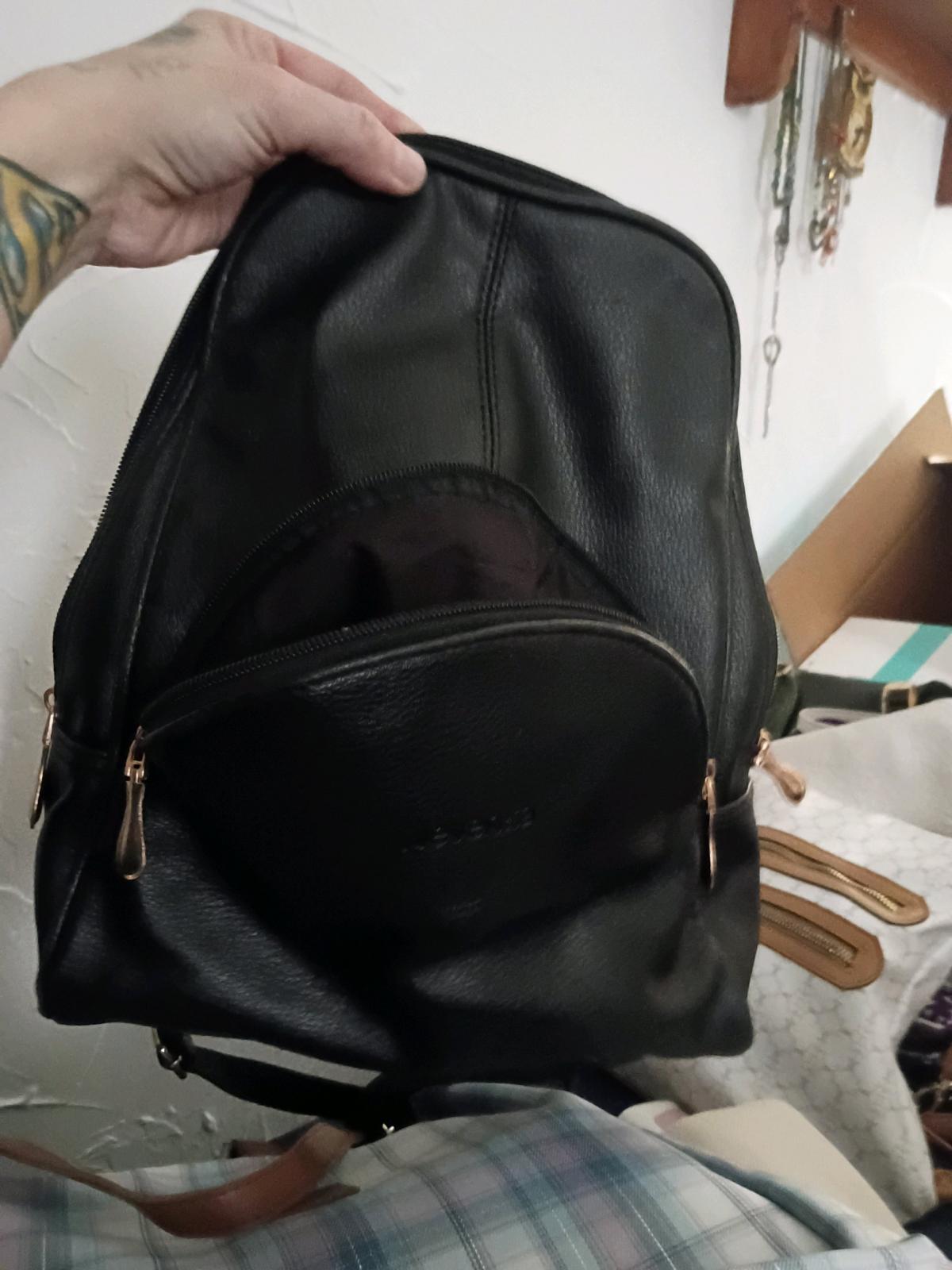 black back pack purse