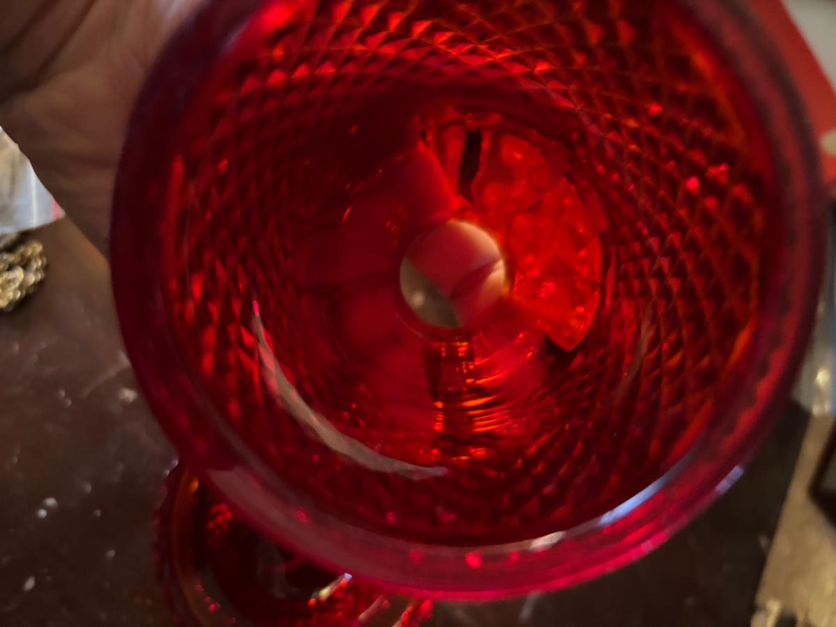 deep red fairy lamp