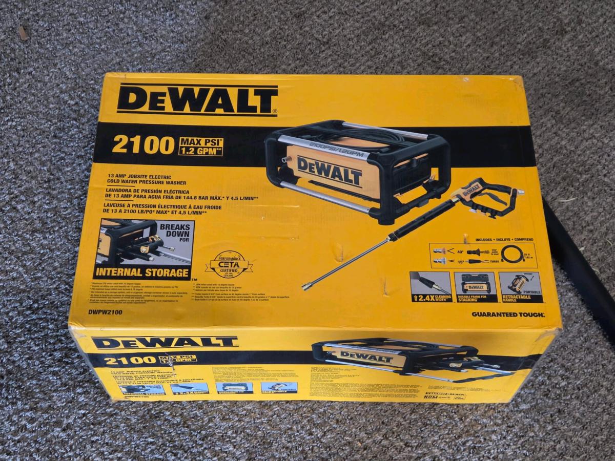 DEWALT PRESSURE WASHER BRAND NEW IN BOX
