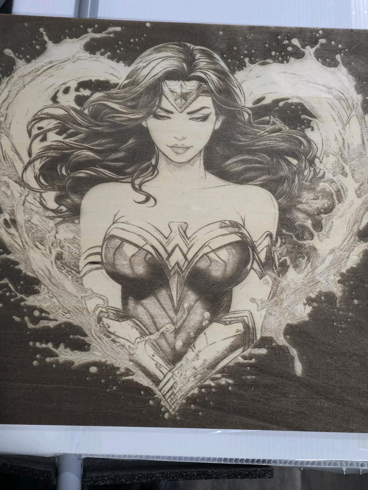 Wonder Woman Laser engraving