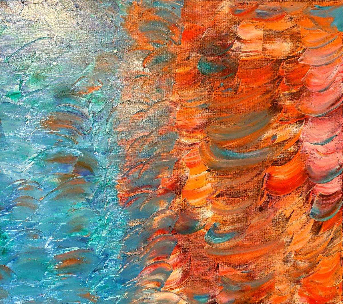 abstract painting Fire and Ice