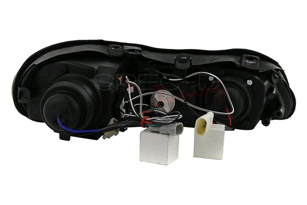 SpecD 9705 Chevy Malibu Halo Projector Headlights Black
