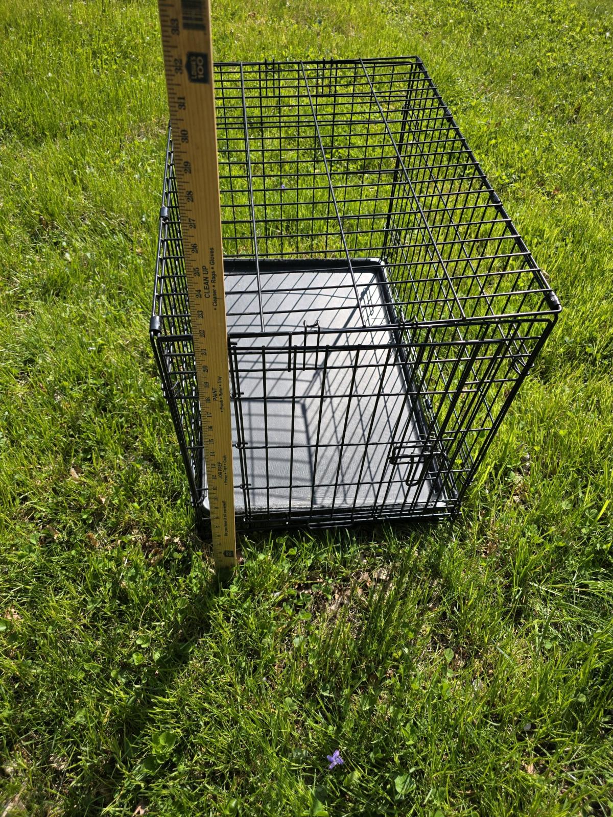 Folding Medium Black Metal Dog Cage