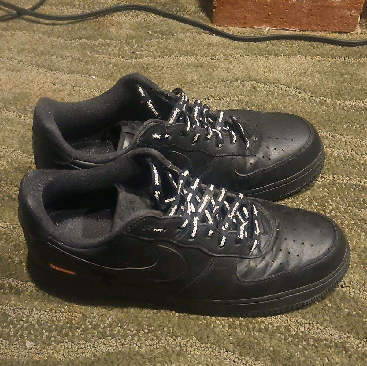 Nike Air Force 1  SUPREME Ltd Editon Black on Black 12in