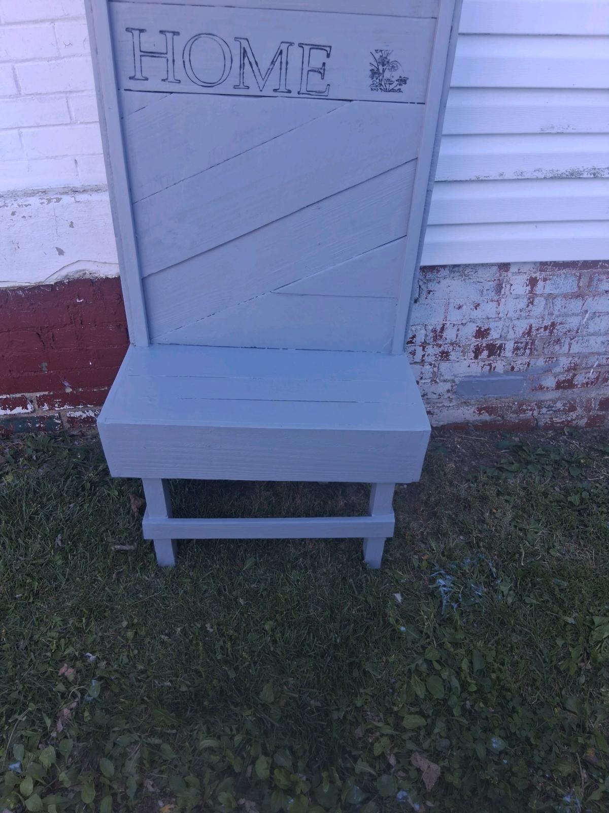 one of a kind flower box and seat all in one handcrafted
