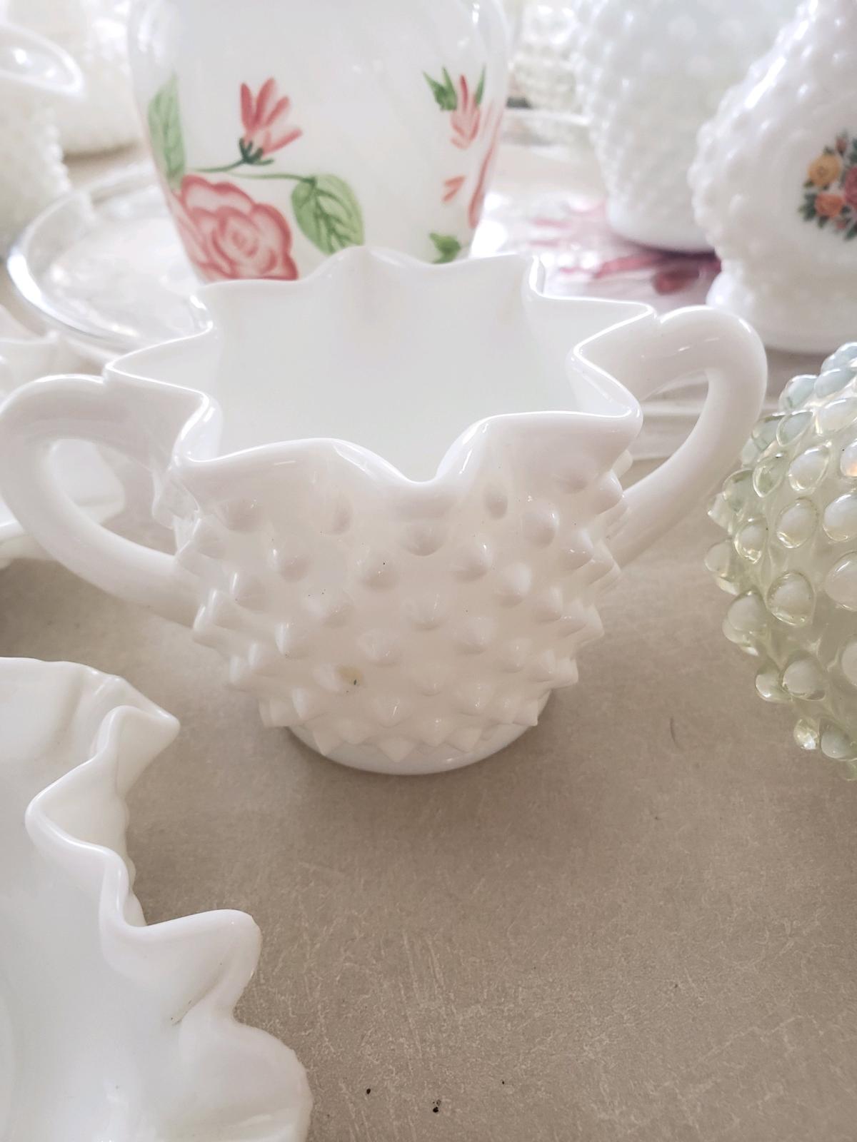 white bubble hall vases and etc