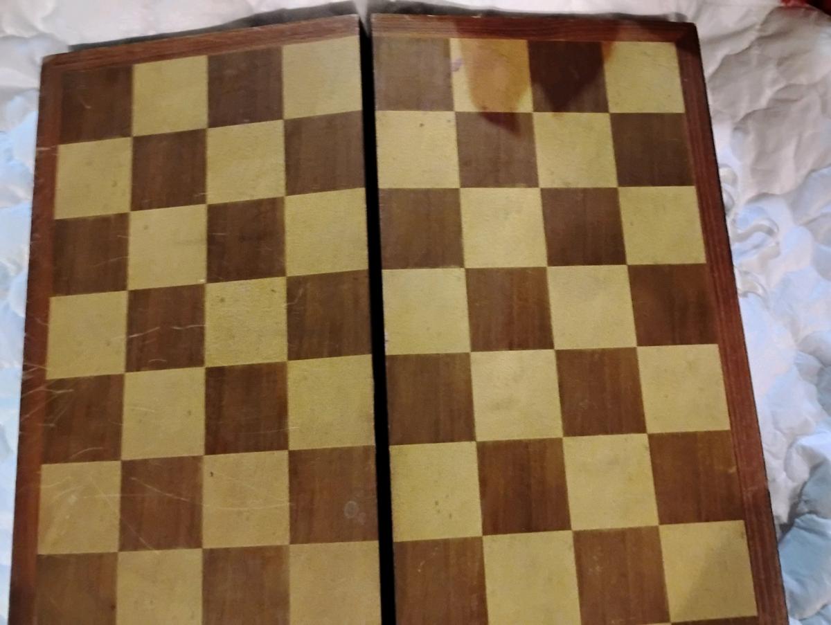 Collectible vintage wooden chess game