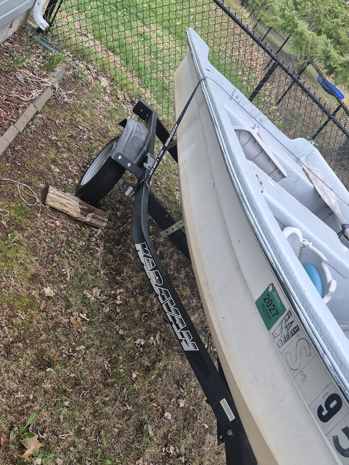 boat and trailer freshly painted bought but never used