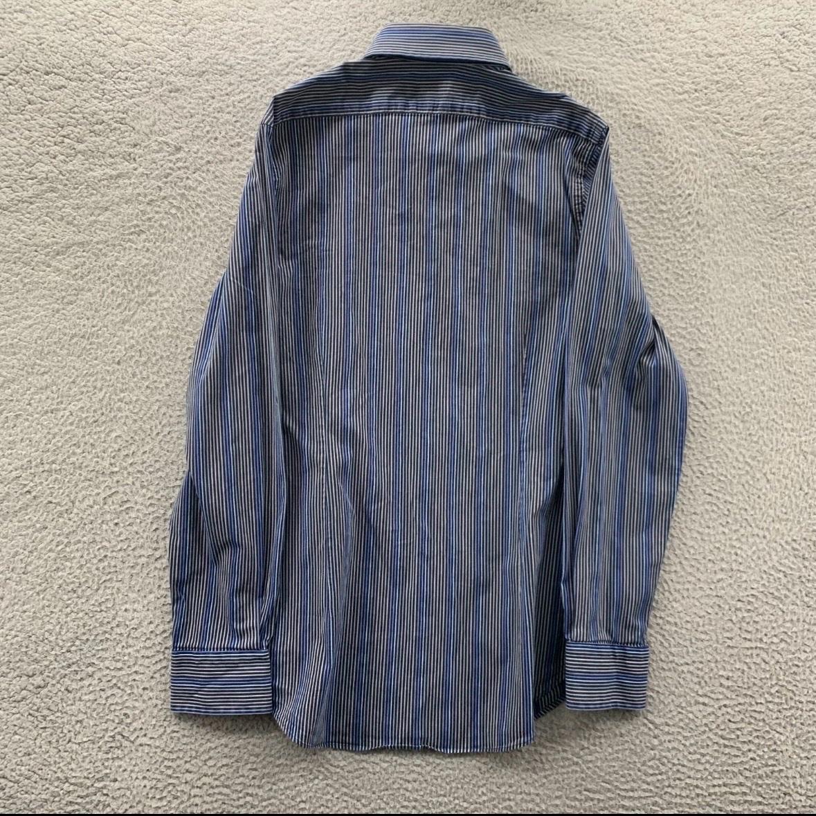 EXPRESS Shirt Mens Medium Button Up Striped Long Sleeve Fitt