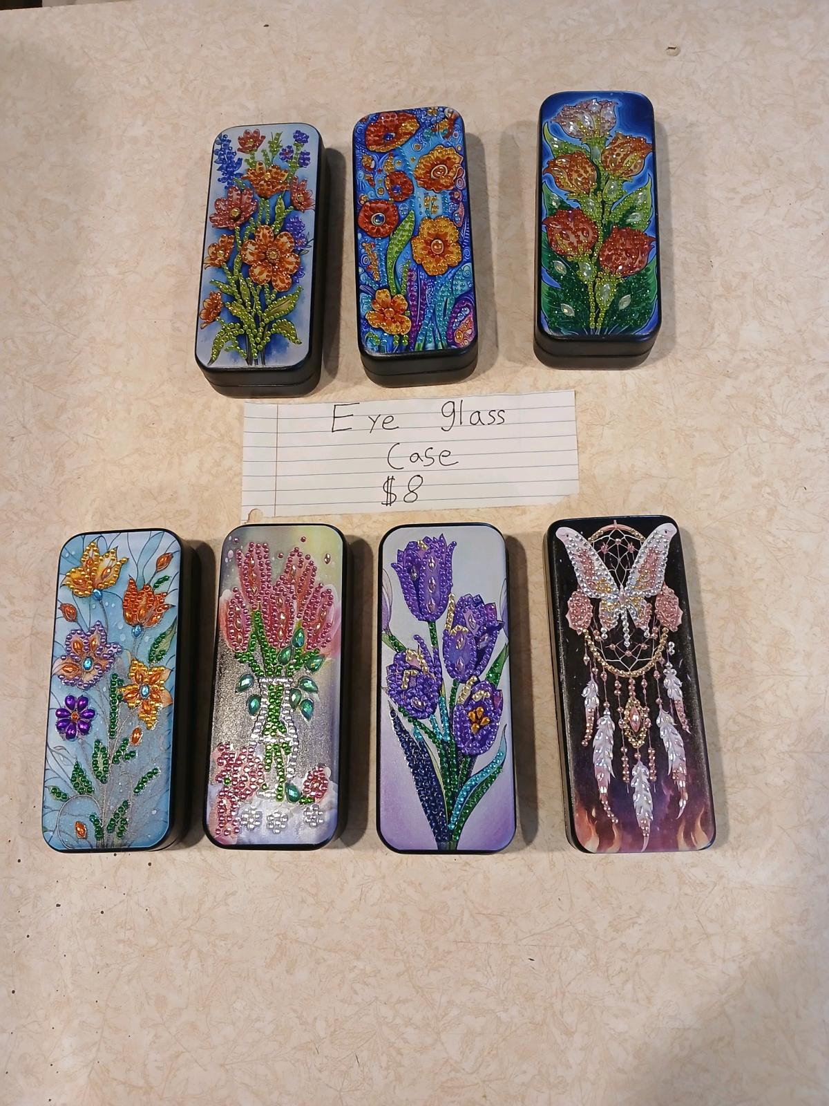 Diamond art eye glass cases